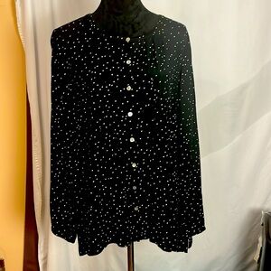 J. Jill black dotted tunic top (S)